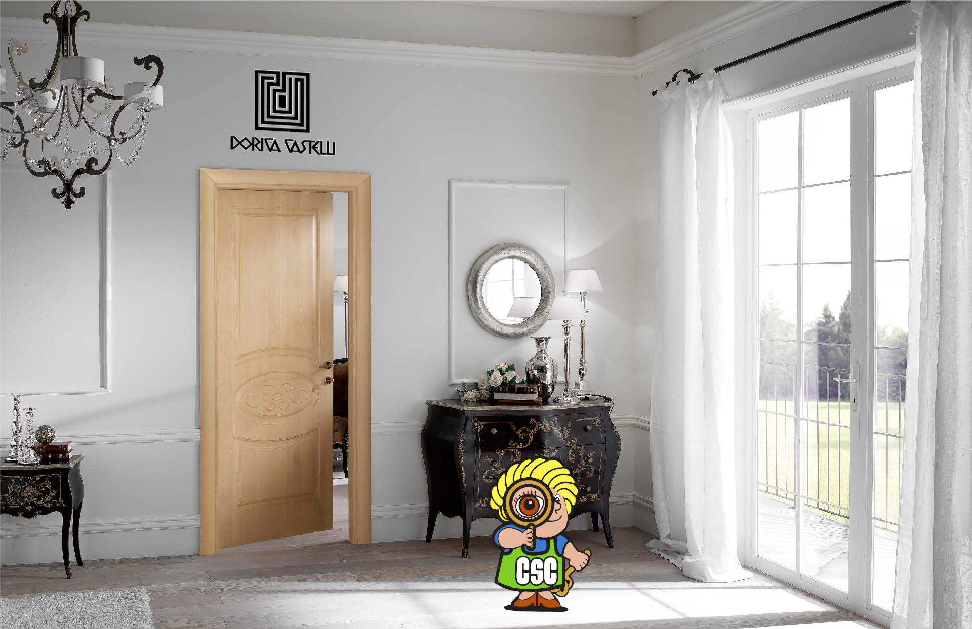 porta dorica castelli collezione percorsi legno modello pl 954 finitura alder sbiancato