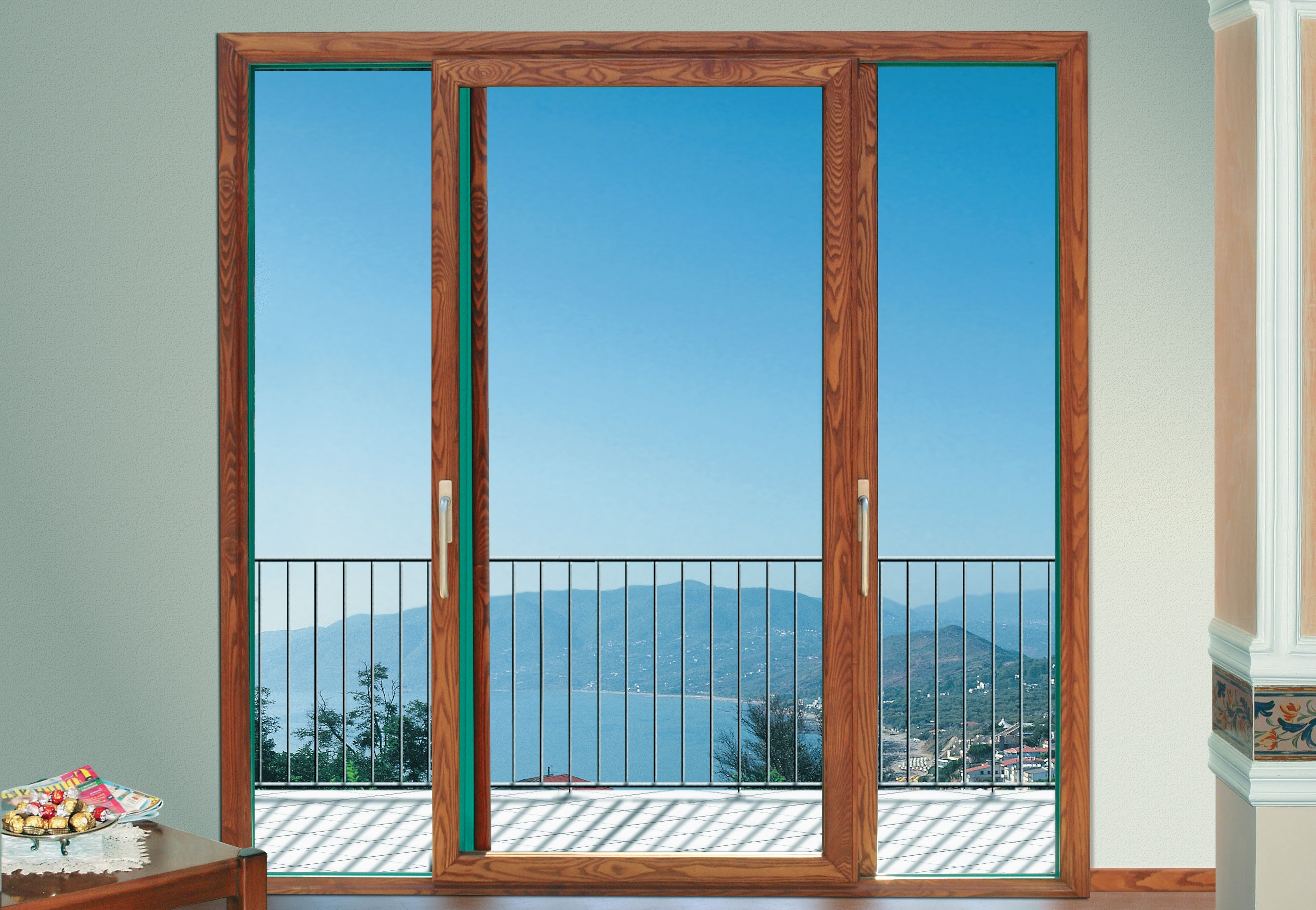 Finestre scorrevoli in legno e alluminio Solarium Scorrisolar