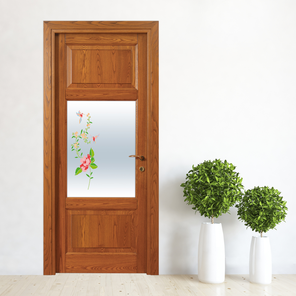 Porta in legno Micheloni Certaldo vetro bugnata frassino