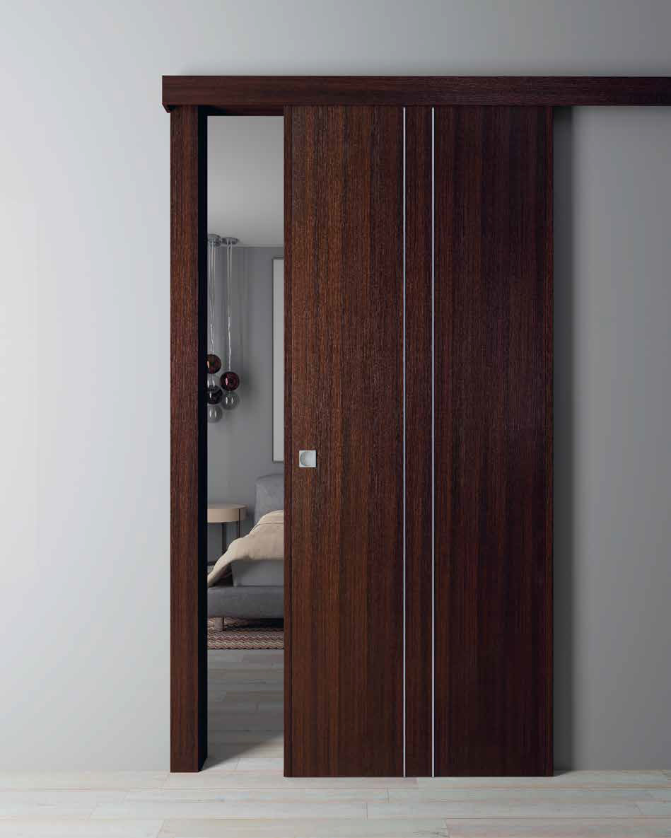 Porta scorrevole Manuello Design Poroak Wengè