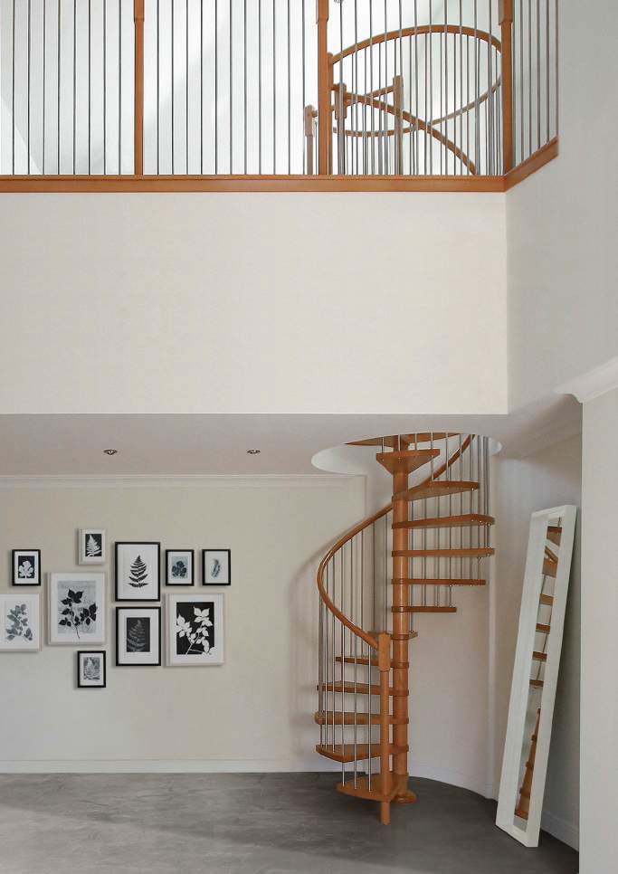 Scale a chiocciola NewLiving Magnolia L Inox