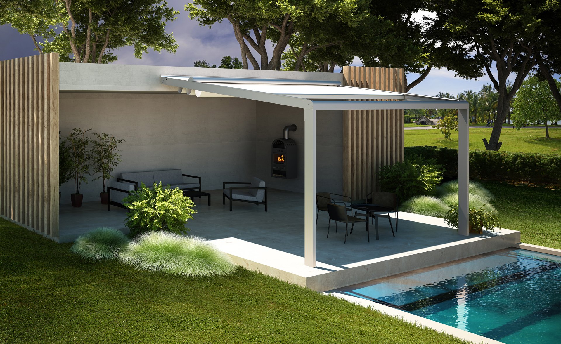 Pergola addossata Nova Gengal Pergostyle